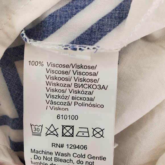 VENUS Chevron Women's Dress, Blue & White , Size 2 - Picture 3 of 9